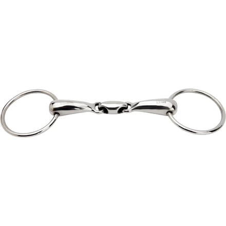 Mors 2 ringen voor paard dubbel gebroken RVS HORKA