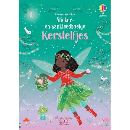 Kerstelfjes - Sticker- En Aankleedboekje