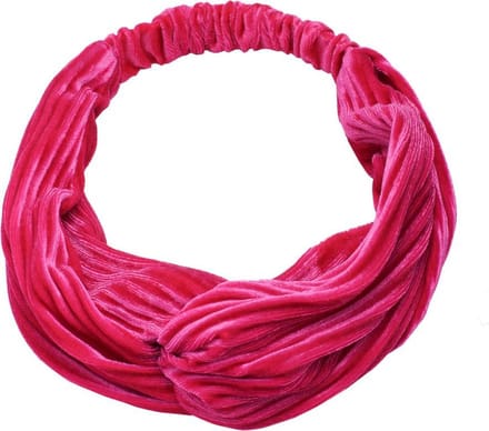 Haarband Rib Velvet Fuchsia