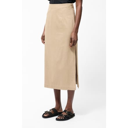 French Connection Linen Column Midi Skirt Incense Taglia: 16 | Minigonne Outlet | Donna | Bianco