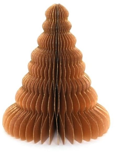 Only Natural kerstboom - Honeycomb - Met gouden glitters - 25 cm