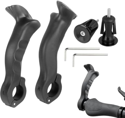 Fiets Stuureinde - Stuurverlenger Handvatten - Comfortabel Fietsen - Flexibel Instelbaar - 22.2mm - Zwart
