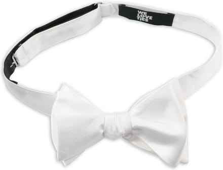 We Love Ties - Vlinderdassen - Vlinderdas polyester satijn wit - wit