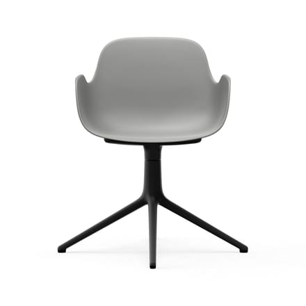 Normann Copenhagen - Form Draaifauteuil - grijs - aluminium zwart - 4 - 6 Wochen