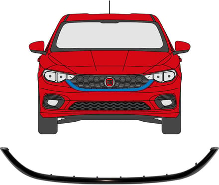 Frame van de grille voor Fiat Tipo 2016-