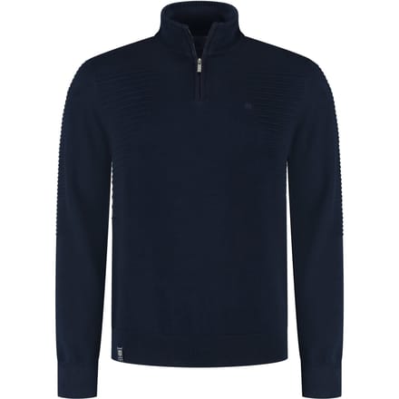 Fellows United - Half zip trui - Heren - M - Blauw - Katoen - 52.1118