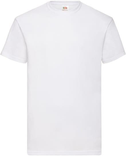 T-shirt Fruit van het weefgetouw Valueweight volwassen Blanco - S
