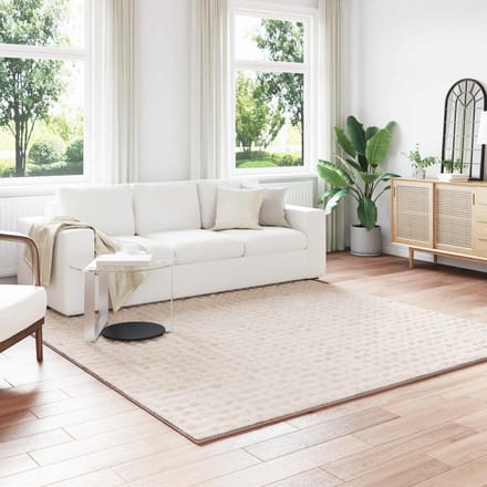 vidaXL - Vloerkleden - Vierkant - SIROLO - Beige - 240 - x - 240 - cm - Polyester