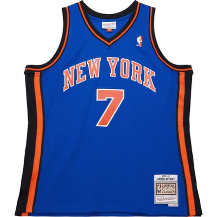 Mitchell And Ness NBA New York Knicks 2010-2011 Carmelo Anthony Swingman Shirt Blauw
