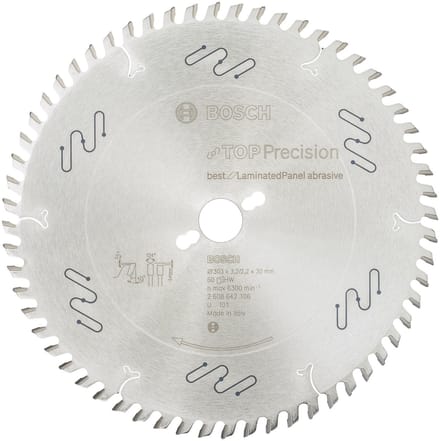 Bosch - Cirkelzaagblad Top Precision Best for Laminated Panel Abrasive 303 x 30 x 3,2 mm, 60