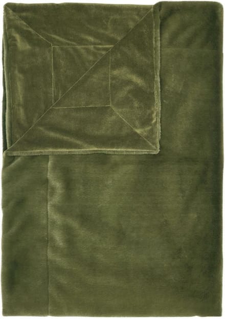 Essenza Furry Plaid Mosgroen - 150x200 cm