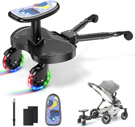 Kinderwagen met LED-wielen en Voetsteun 2-6 Jaar