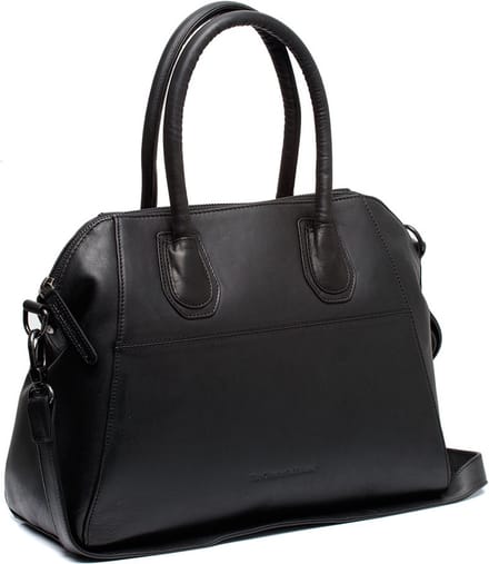 Chesterfield Marsala Waxed Pull Up Schoudertas - Zwart