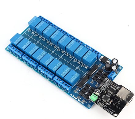 Ethernet Controle Module - Netwerk Server - Apparaten Beheren - Geïntegreerde Webserver - 18x10x2 cm - Zwart