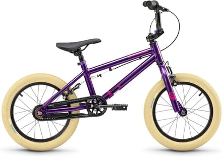 Kinder BMX Fiets - Mini Fiets - Spel & Balans - Vrijloop & U-brakes - 16 Inch Wiel - Paars