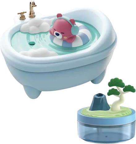 Kleine luchtbevochtiger - Mist diffuser - Huid hydrateren - Stil en sfeervol - 340 ml capaciteit - Blauw