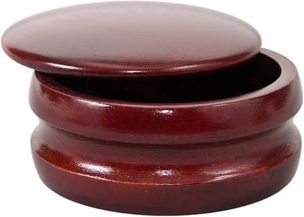 Handgemaakte Scheerzeepkom van Donker Mango Hout met Hoogglans Afwerking