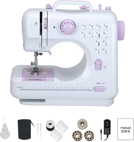 12 Steken Electrische Naaimachine voor Beginners - Multifunctionele Mini Naaimachine voor Thuisgebruik