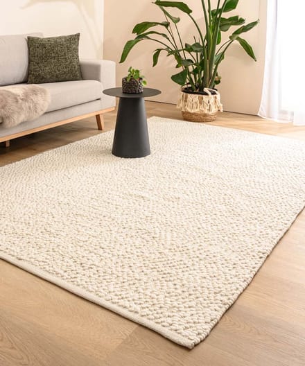 Wollen vloerkleed - Agder wit 240x340