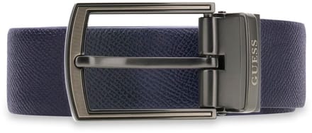 GUESS Leren riem Adjustable & Reversible Belt H35 W105 Blue Navy donkerblauw