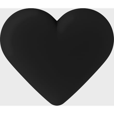 Black Heart Silicone Sticker