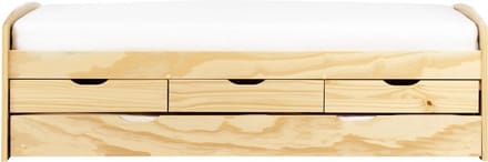 PETIVILLE - Onderschuifbed - Lichtbruin - 90 x 200 cm - Hout