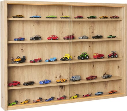 Vitrinekast met Glas - Vitrinekasten Woonkamer -80 cmx 60cm x 9.5cm