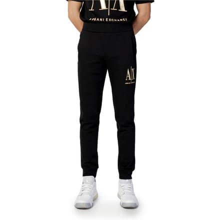 Armani Exchange Zwarte Katoenen Joggers (Trainingsbroeken)