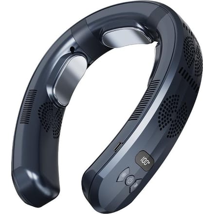 Nieuwe nekventilator 6000 mAh Mini USB digitaal display Oplaadbare draagbare ventilator Krachtige snelle luchtkoeling Bladeless mobiele ventilator Buitenkoeler