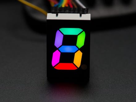 RGB 7-Segment Digit - 1 inch Tall Digit Adafruit 1399