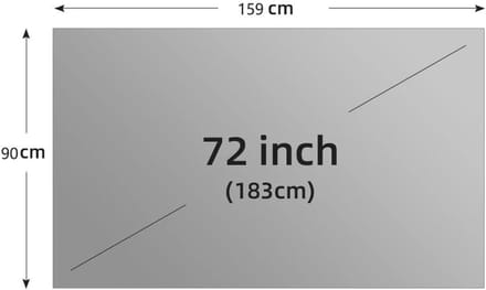 Projectiescherm - Beamerdoek - Thuisbioscoop - Anti-licht grijs - 72 inch - Grijs