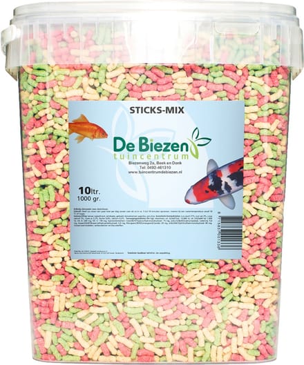Biezen sticks mix - Visvoer - 10l