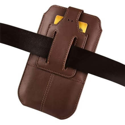Comfycase Echt Lederen Opberghoesje Bruin XL