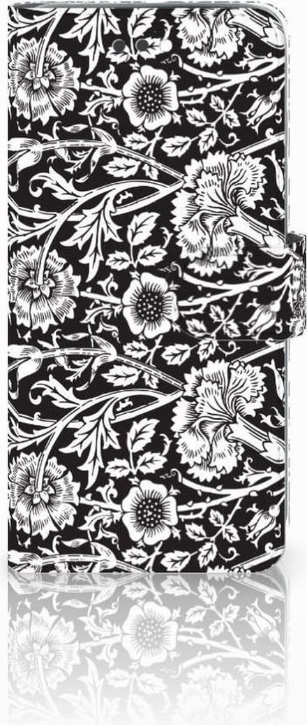 Apple iPhone 7 Plus | 8 Plus Hoesje Black Flowers