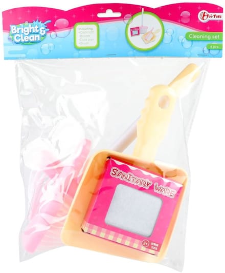 Toi-toys Speelgoedset Schoonmaakset Junior Roze/geel 4-delig
