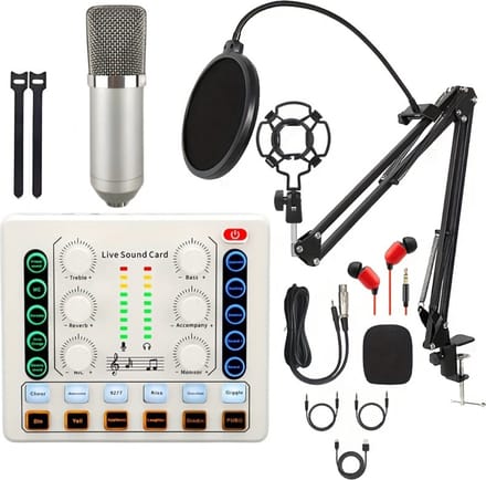 Livano Audio Mixer - Mengpaneel - DJ - Mixer - Gaming - Podcast - Wit - Set
