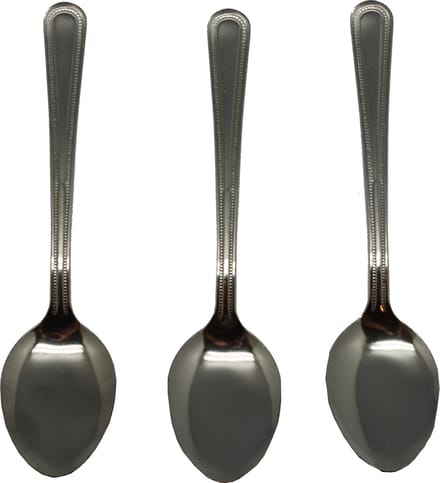 Theelepels/dessertlepels - 3x - RVS - 18 cm