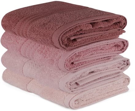 Asir - Handdoekenset - Lichtroze 50 x 90 cm - 100% Katoen - 4 Stuks