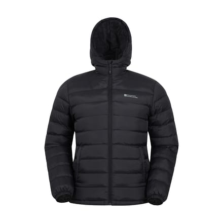 Mountain Warehouse Gewatteerde jas met imitatiebont voor heren (Zwart)