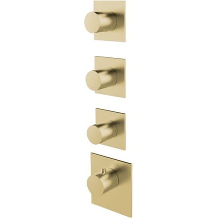 Herzbach DESIGN iX PVD LOGIC XL 3 colour set for universal thermostat module 21.523010.1.41