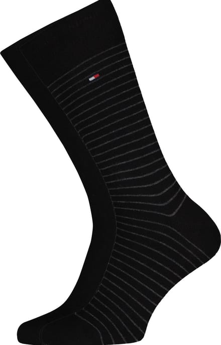 Tommy Hilfiger MEN SMALL STRIPE SOCK 2P Mannen Sokken Maat 43-46