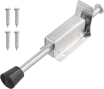 Deurstopper - Deurhouder - Deuren Vastzetten - Voetbediening - 200 mm - Zilver