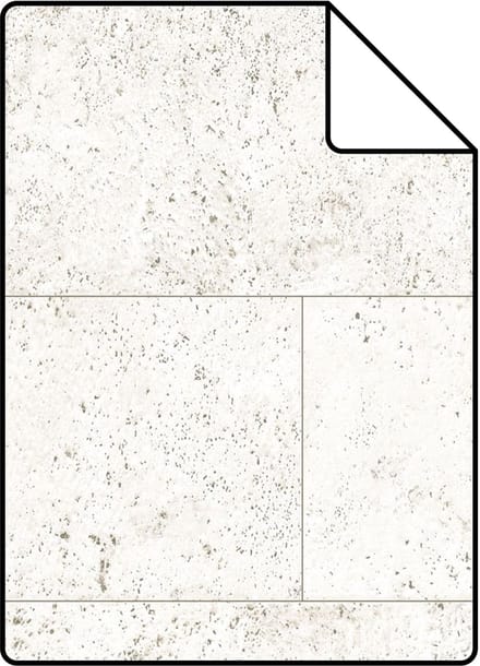 Proefstaal Origin Wallcoverings behang kalkstenen blokken gebroken wit - 26,5 x 21 cm - 347580-S