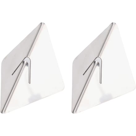 2 Stuks Tafelnummerhouder RVS Stabiele Driehoeksvorm Plaatskaarthouder Restaurant Menukaarthouder white