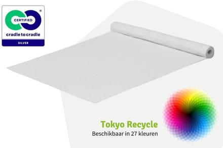 GJ Floors - Budget loper Tokyo Recycle | Wit - Breedte x Lengte: 2 meter / 8 meter