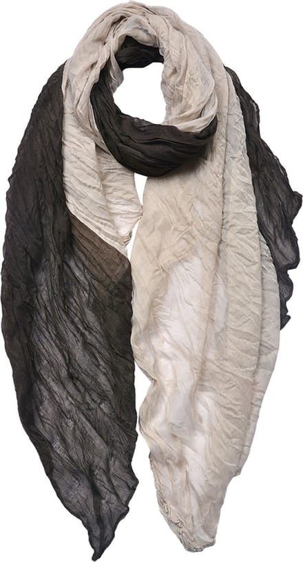 Juleeze Sjaal Dames Effen 90x180 cm Zwart Wit Synthetisch