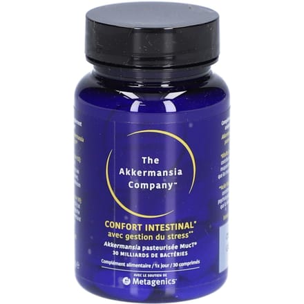 The Akkermansia Company® Darmcomfort met Stressmanagement 30 Gecomprimeerde tabletten