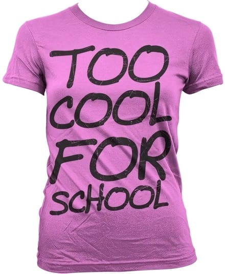Hybris Too Cool For School Girly T-shirt voor dames, roze