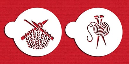 Designer Stencils Knitting Cookie Set - set van 2 sjablonen