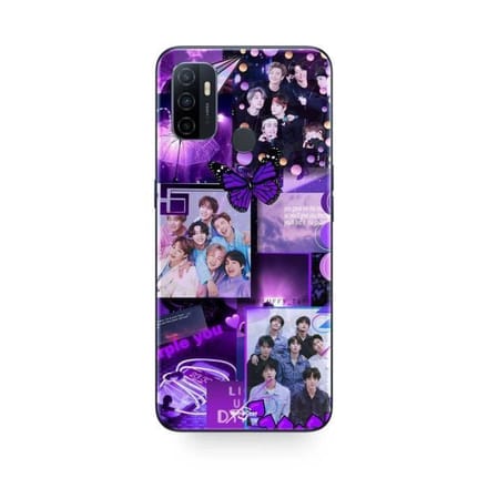 Coque - BTS - Oppo A32 - Violet - Souple - Synthétique violet